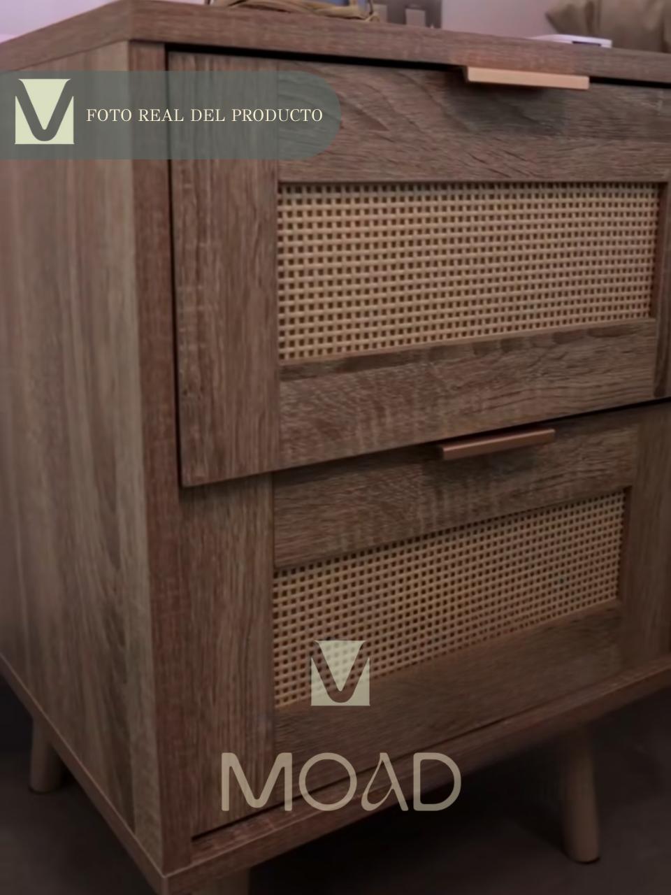 Velador Eames Mesh Doble - Madera Oscura