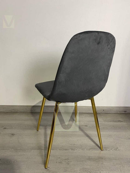 Silla Smart Felpa (Patas Doradas)