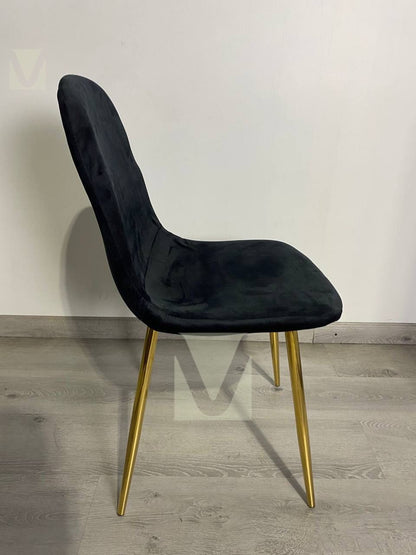 Silla Smart Felpa (Patas Doradas)