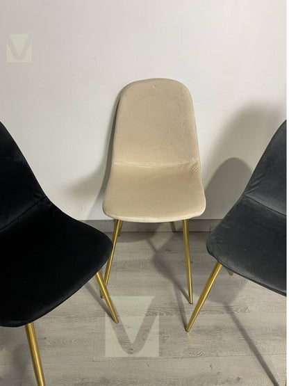 Silla Smart Felpa (Patas Doradas)
