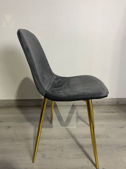 Silla Smart Felpa (Patas Doradas)