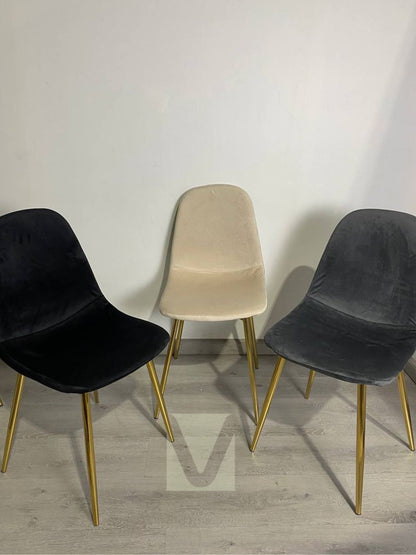 Silla Smart Felpa (Patas Doradas)