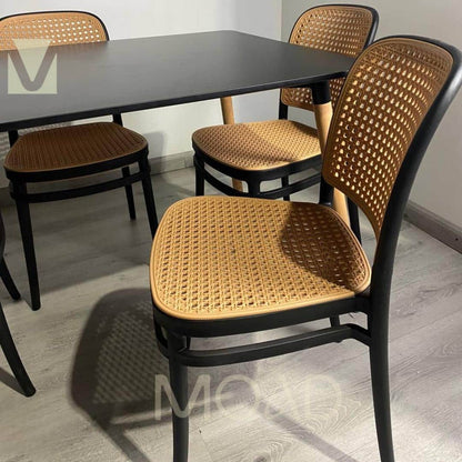 Comedor Lombardía Eames rectangular 4P