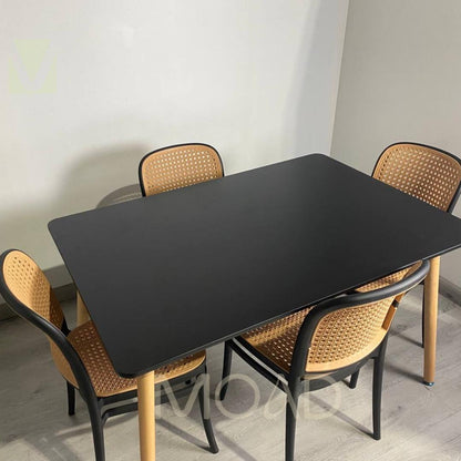 Comedor Lombardía Eames rectangular 4P