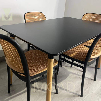 Comedor Lombardía Eames rectangular 4P