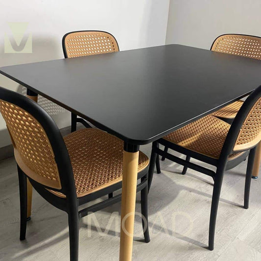 Comedor Lombardía Eames rectangular 4P