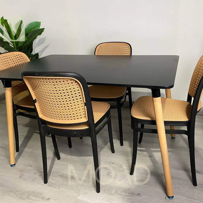 Comedor Lombardía Eames rectangular 4P