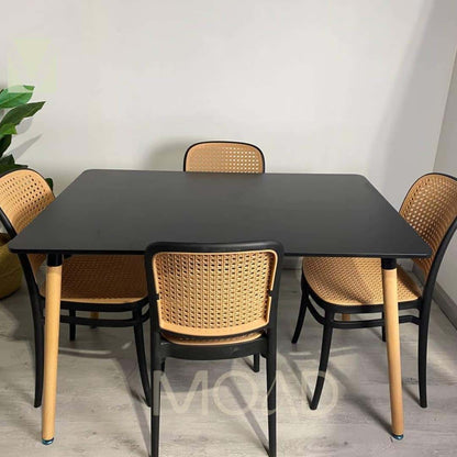 Comedor Lombardía Eames rectangular 4P