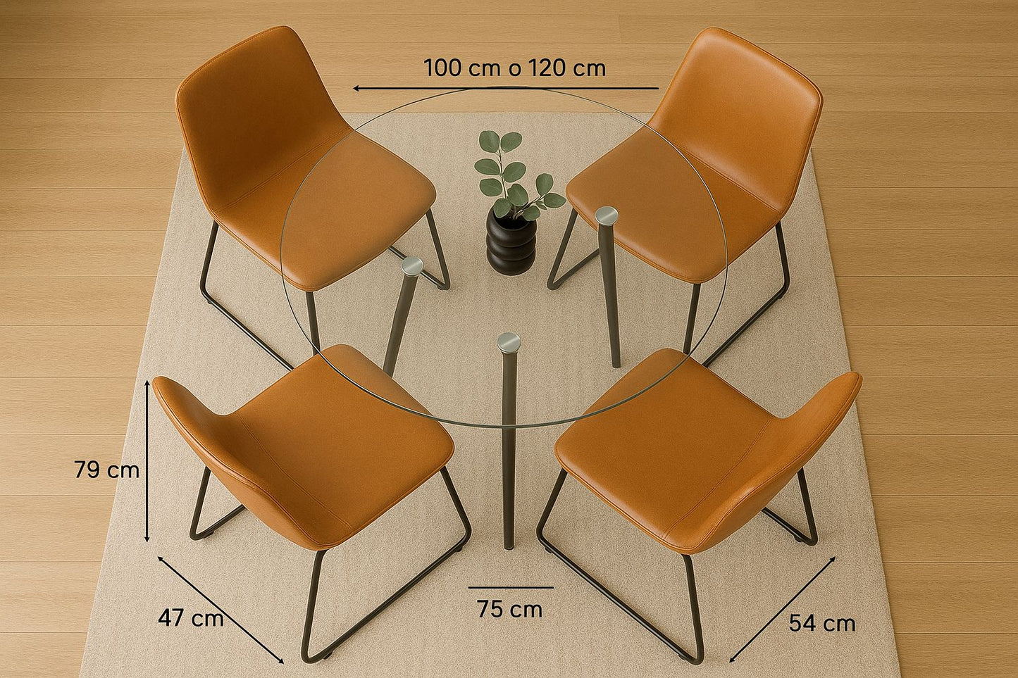 Comedor Burgos Ámsterdam Lyon 100CM