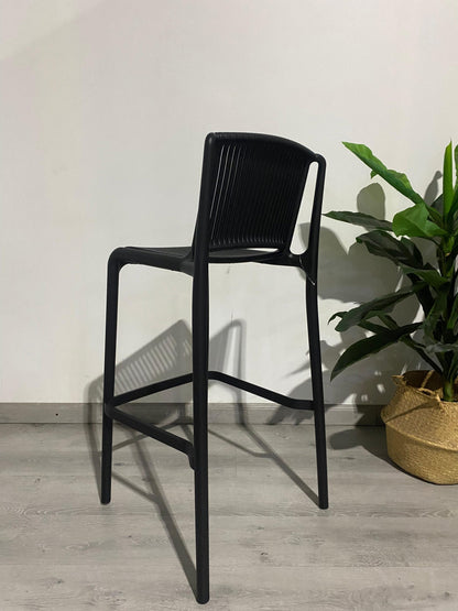 Taburete Alto Capri Polipropileno - Negro
