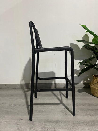 Taburete Alto Capri Polipropileno - Negro