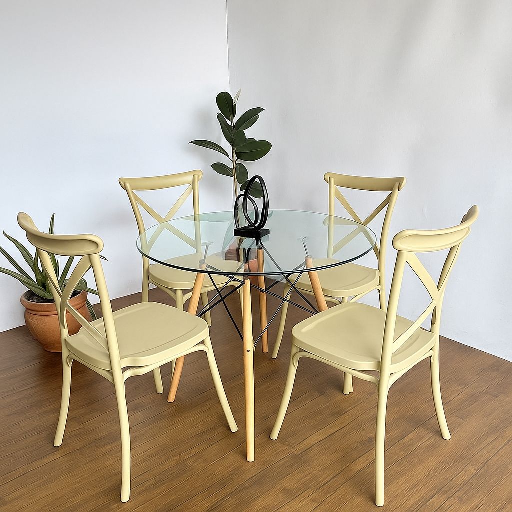 Comedor Redondo Brasil 100cm 4P