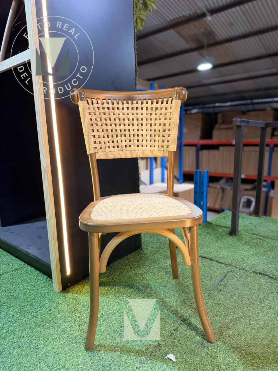 Pack 4 Sillas Crossback Madera Yute