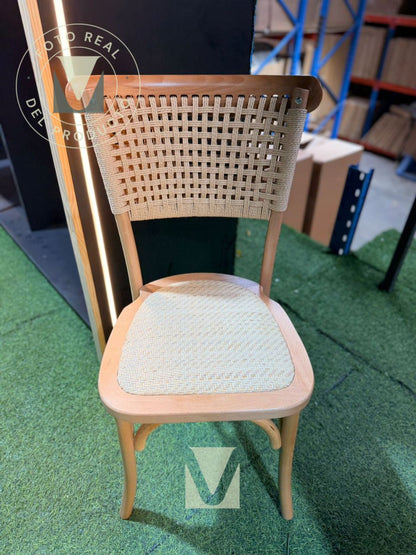 Pack 4 Sillas Crossback Madera Yute