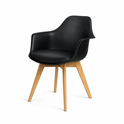 Butaca Eames con Cojin y patas de Madera