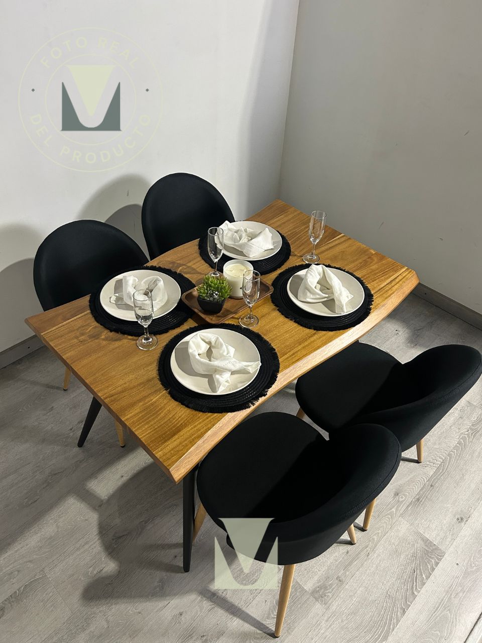 Comedor Lyon 4 Puestos Lino Natural Home
