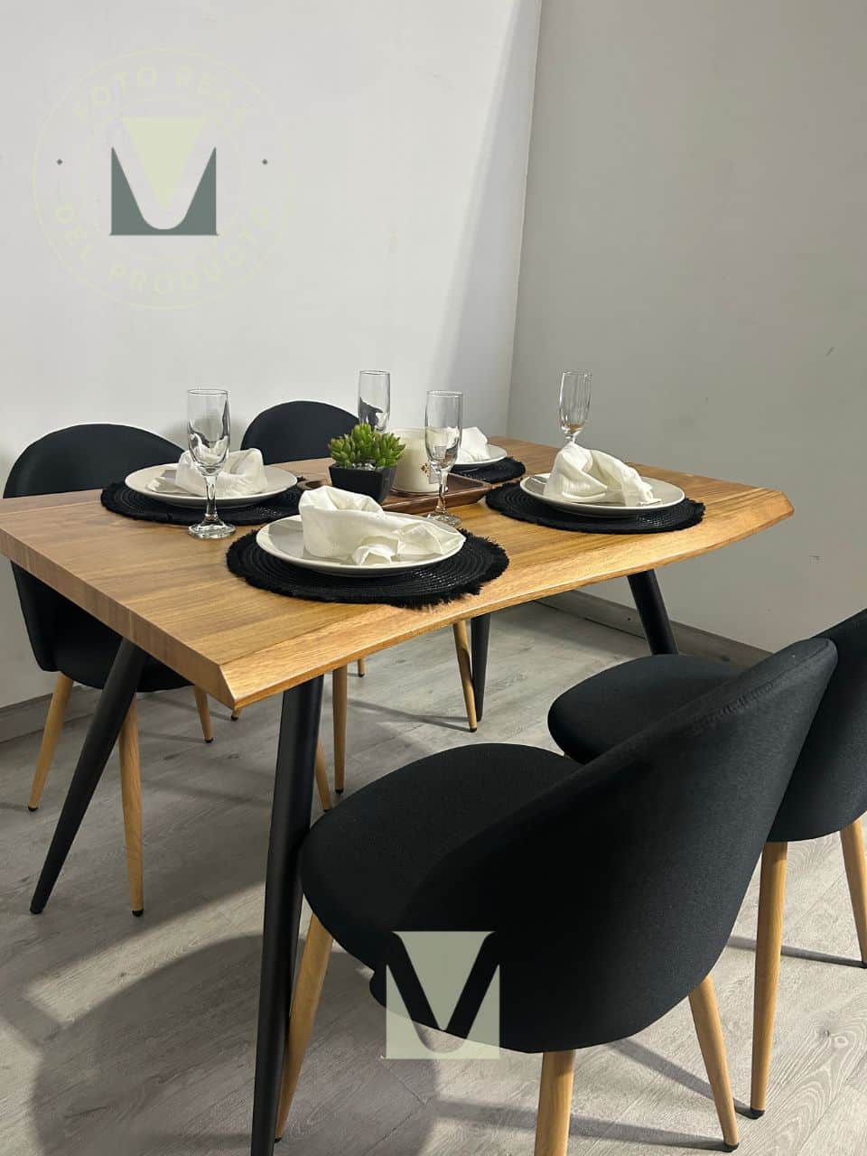 Comedor Lyon 4 Puestos Lino Natural Home