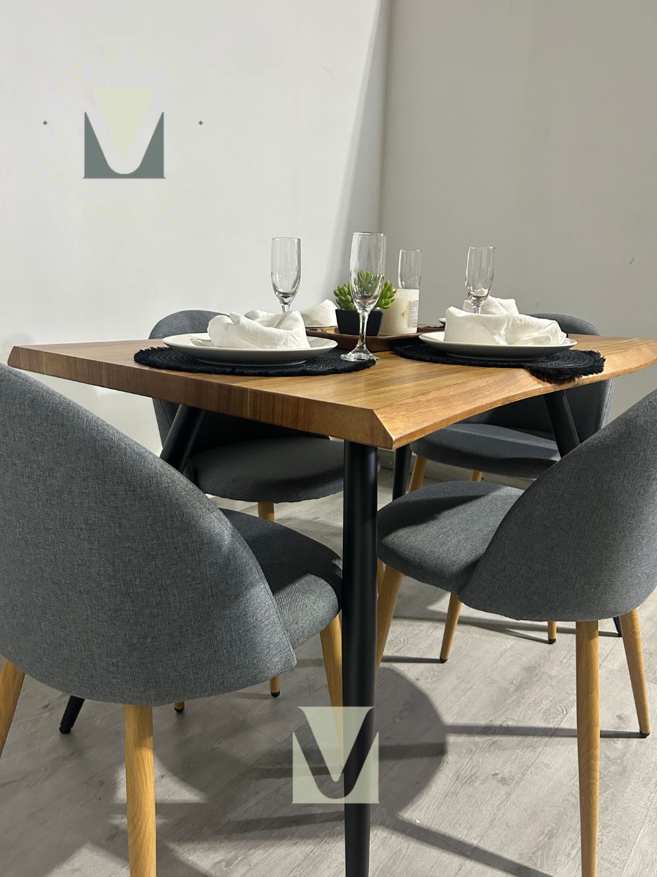 Comedor Lyon 4 Puestos Lino Natural Home