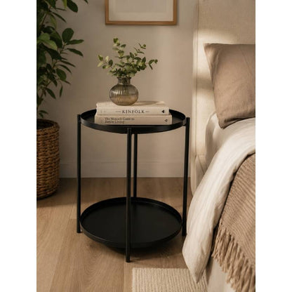 Mesa Auxiliar 2 niveles Negra