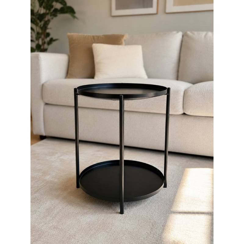 Mesa Auxiliar 2 niveles Negra