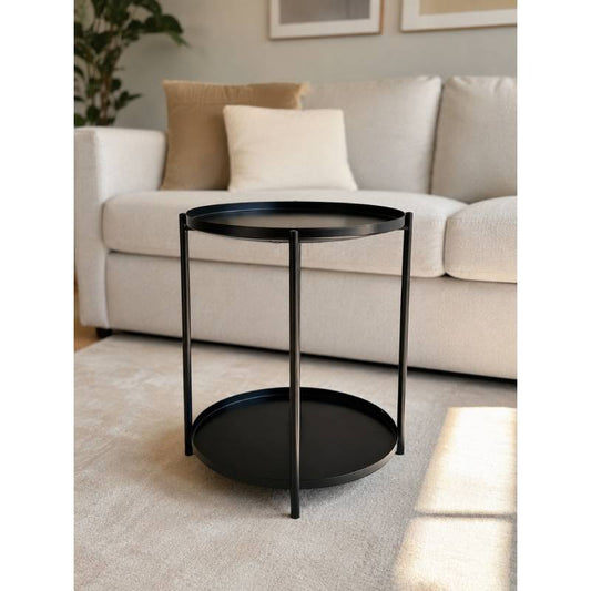 Mesa Auxiliar 2 niveles Negra