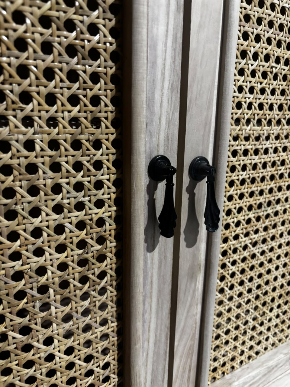 Arrimo Rattan de dos Puertas con Gavetas