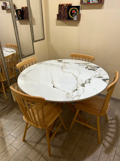 Comedor Cross Redondo Windsor Madera Stone 4P