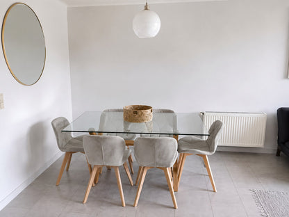 Comedor Mariposa Rectangular Bursa Terciopelo 6p