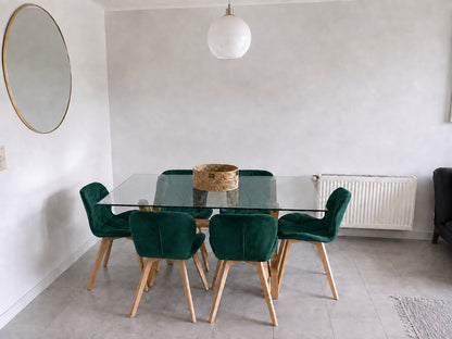 Comedor Mariposa Rectangular Bursa Terciopelo 6p