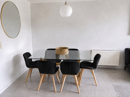 Comedor Mariposa Rectangular Bursa Terciopelo 6p