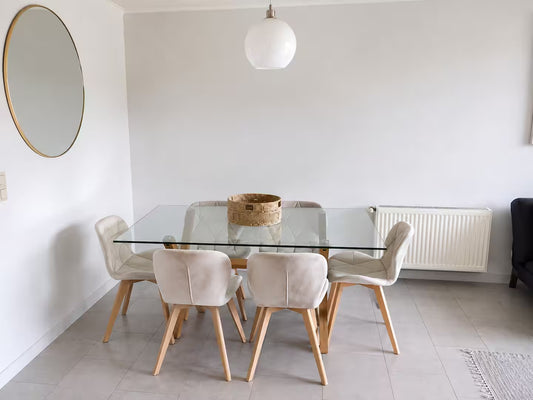 Comedor Mariposa Rectangular Bursa Terciopelo 6p