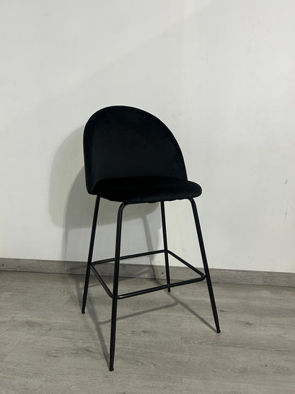 Taburete Tokio Terciopelo 66cm Patas Negras