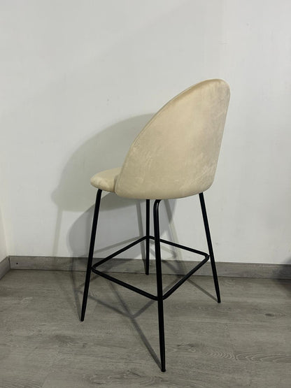 Taburete Tokio Terciopelo 66cm Patas Negras