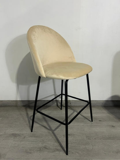 Taburete Tokio Terciopelo 66cm Patas Negras
