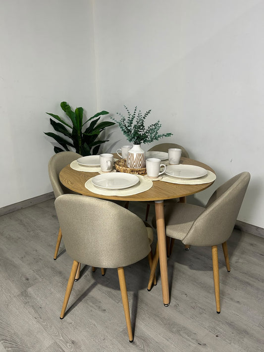 Comedor Extensible 2 en 1 Gabrielle Lino 4 a 8 Personas