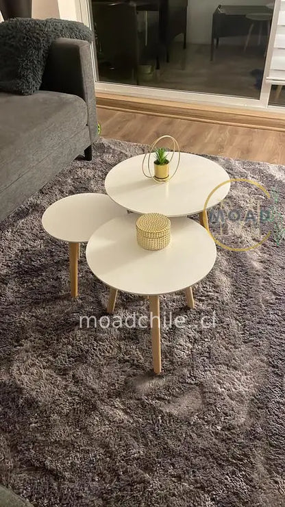 Set 3 Mesas Grape Centro/Lateral