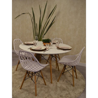 Mesa de Comedor Eames Redonda 100cm