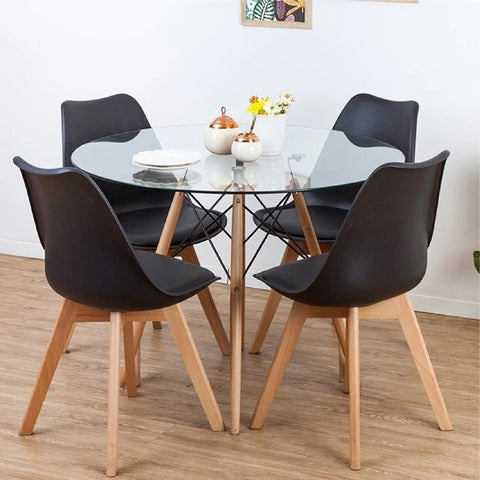 Comedor Eames Glass tulip 4p