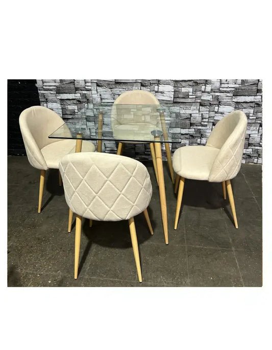 Comedor Cuadrado 4P Confort Lino