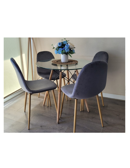 Comedor Redondo Paris Terciopelo 80cm