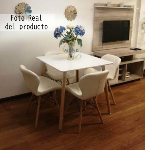 Comedor Radar Eames Cuadrado 4P