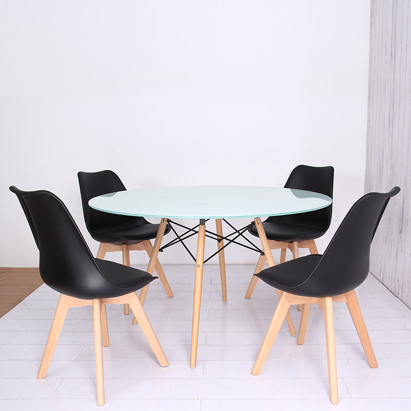 Mesa Eames Redonda Vidrio 120cm