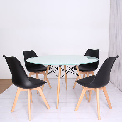 Mesa Eames Redonda Vidrio 100cm