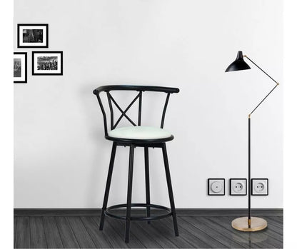 Silla de Bar Romana Giratoria Blanca