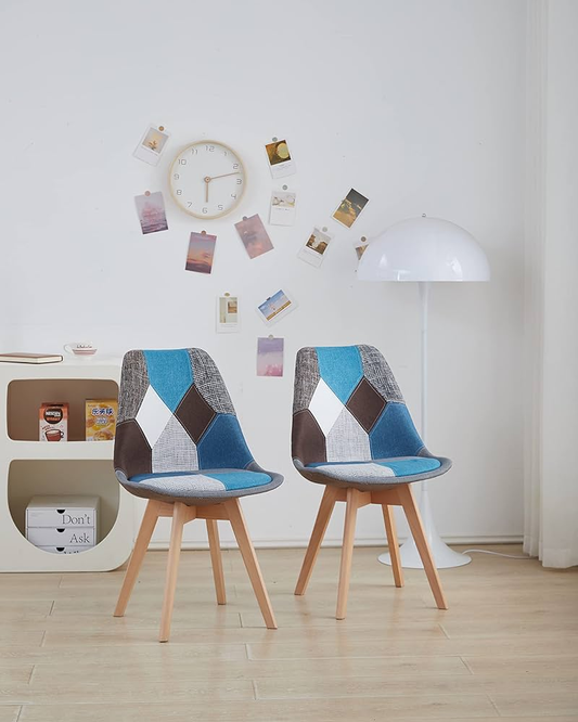 Silla Tulip Patchwork Wood