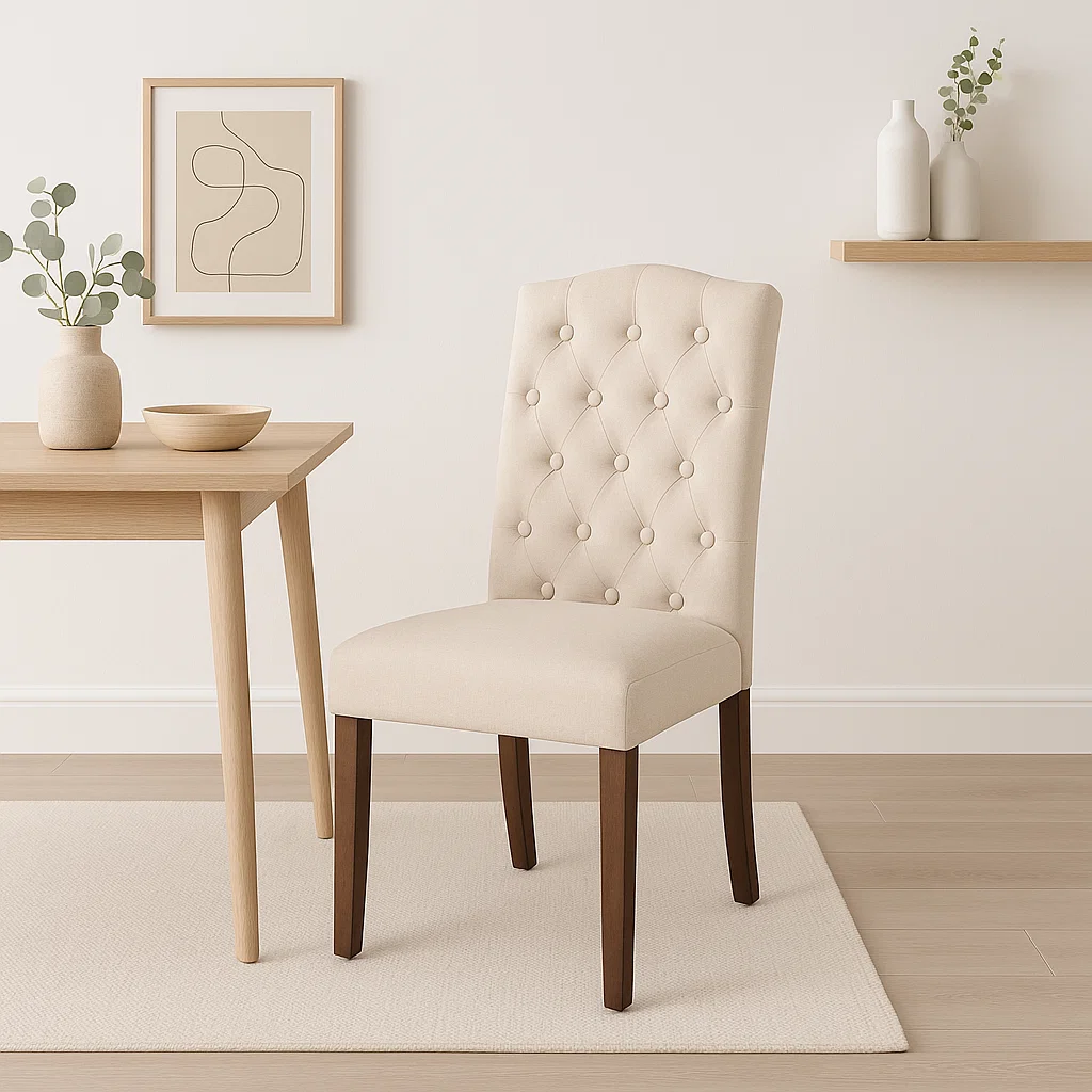 Silla de Comedor Acolchada Madera Elegance