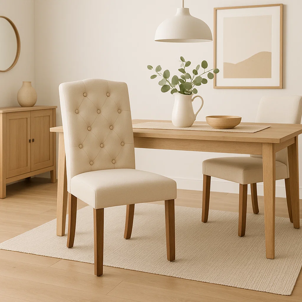 Silla de Comedor Acolchada Madera Elegance