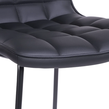Taburete Alto Milano Cuero Sintetico con Patas Metálicas Estilo Industrial