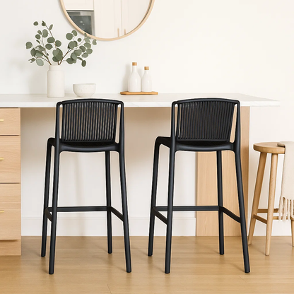 Taburete Alto Capri Polipropileno - Negro