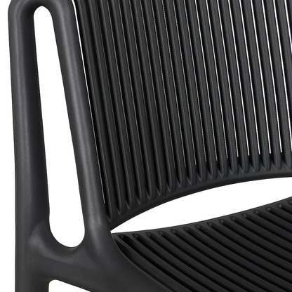 Taburete Alto Capri Polipropileno - Negro